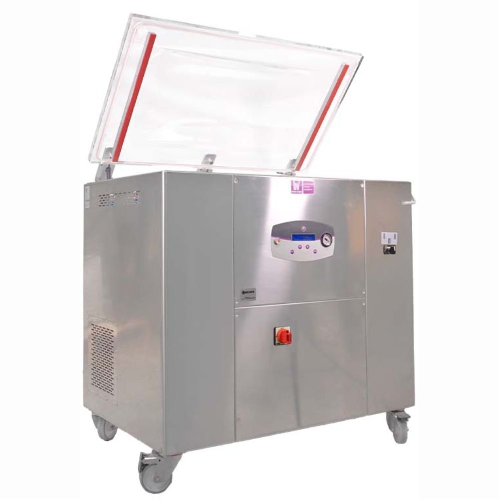 EMPACADORA AL VACÍO BESSER VACUUM Monsoon+ | Empacadora al Vacío | Barra Sellado de 52/95 cm | Acero Inoxidable | Carnes Alimentos Jamones Caldos Cremas