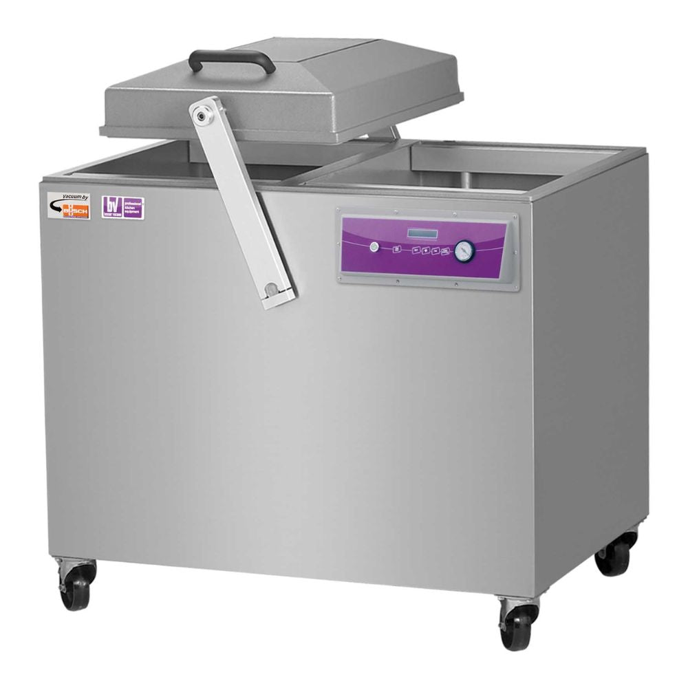 EMPACADORA AL VACÍO BESSER VACUUM Storm | Empacadora al Vacío | Barra Sellado de 45 cm | Acero Inoxidable | Solidos Carnes Frias Solidos Carnes Frias Piezas de carne de puerco Res Pescado