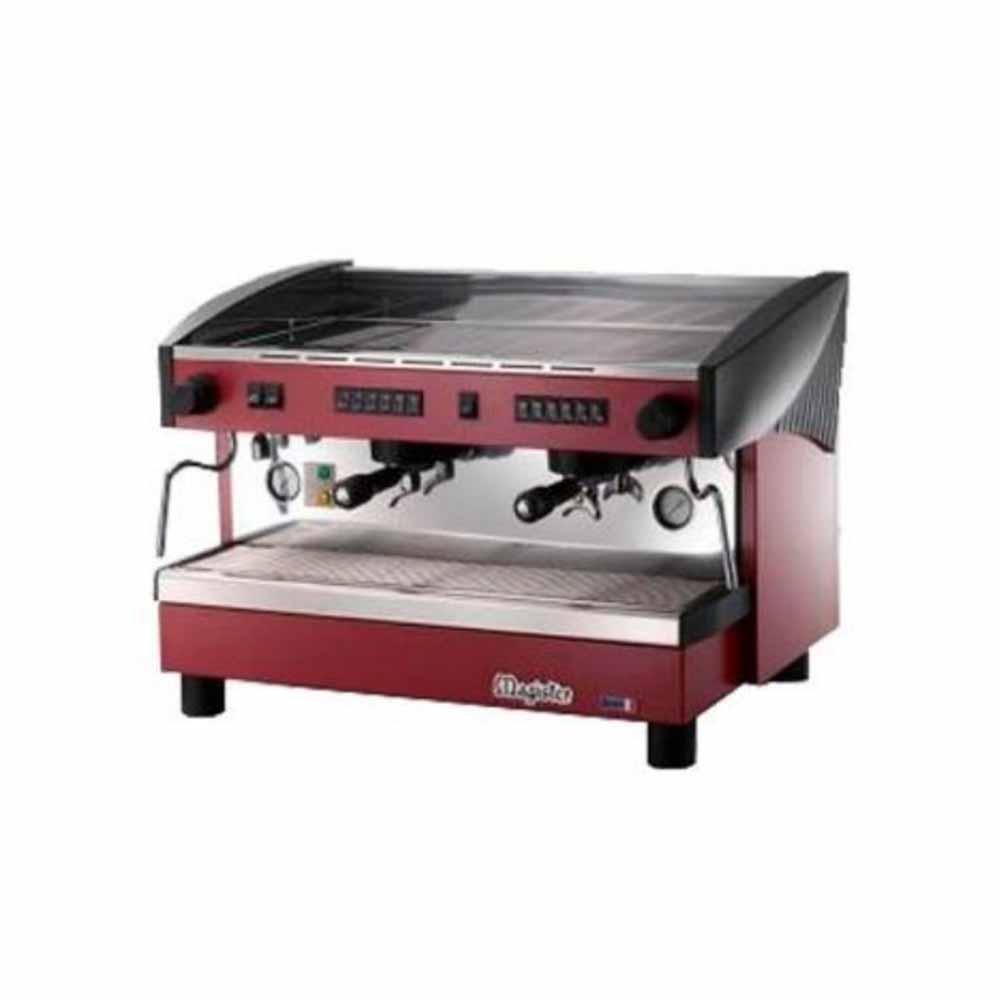 CAFETERA ITALIANA MAGISTER STILO ES100 | Cafetera Italiana Automática | Capacidad 11 Litros | 2 Grupos | Café Expresso para Cafetería Restaurante