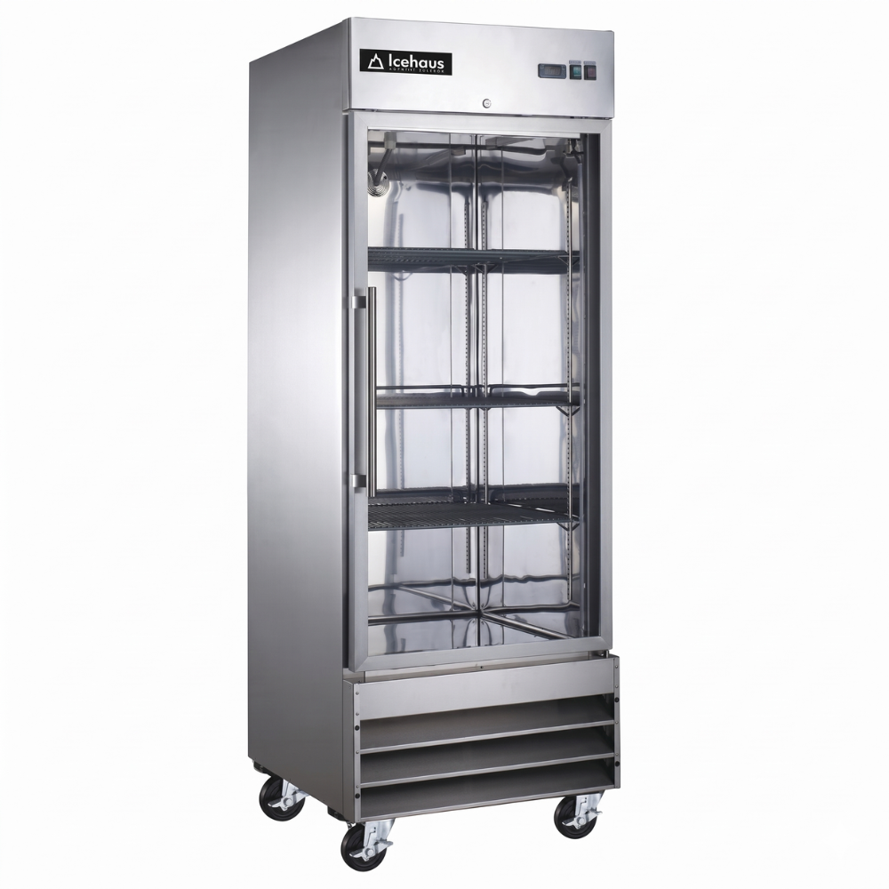 ICEHAUS CV-1PC-SS-01 Freezer | 1 Solid Vertical Freezer | 21 Cubic Feet | Stainless Steel | Hotel, Butcher Shop, Grocery Store