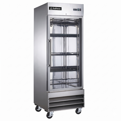 CONGELADOR ICEHAUS CV-1PC-SS-01 | Congelador | 1 Puerta de Cristal  | 21 Pies Cúbicos | Acero Inoxidable | Hotel Carnicería Abarrotes