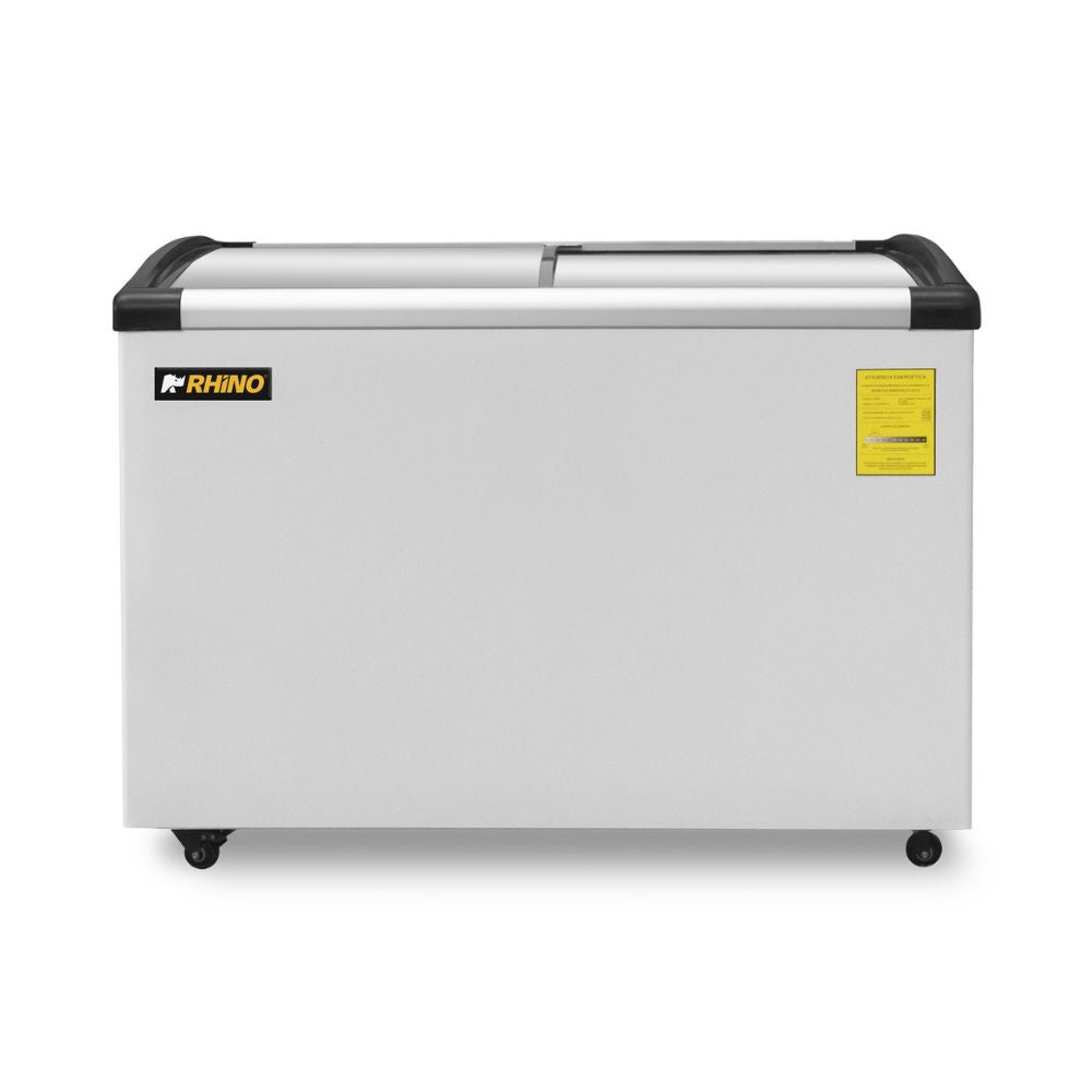 Congelador Rhino CONGECRI-7C, congelador tapa de cristal curva.