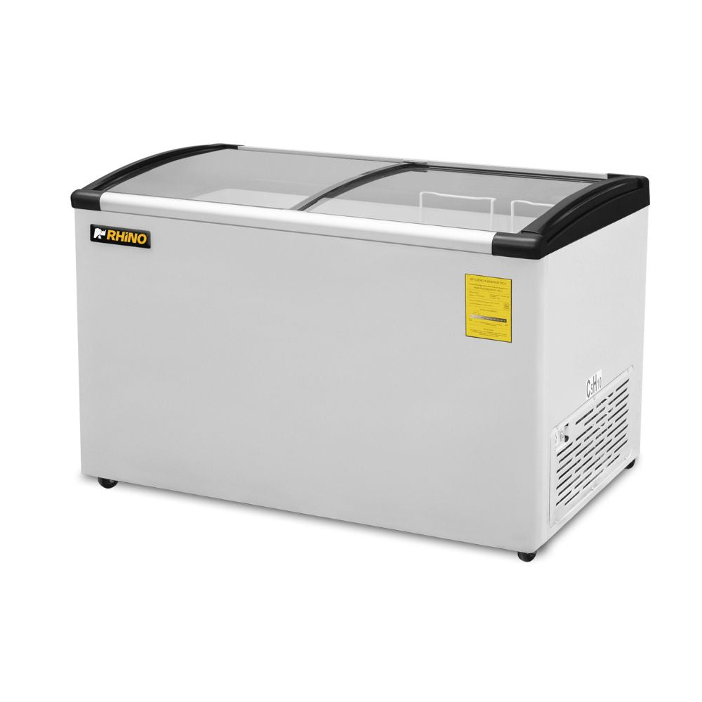 Congelador Rhino CONGECRI-7C, congelador tapa de cristal curva.