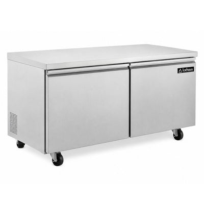 Congelador Bajo Barra Icehaus CBB-2P-SS-02, en acero inoxidable.