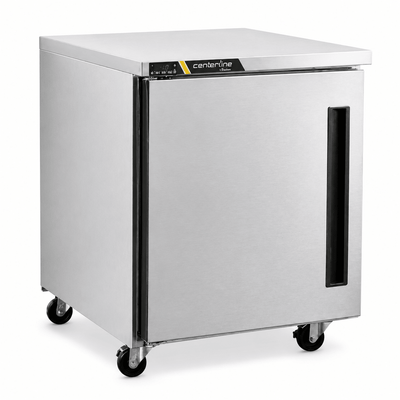 Congelador Centerline CLUC-27F-SD-L, congelador bajo barra, en acero inoxidable.