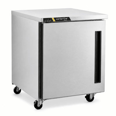 Congelador Centerline CLUC-27F-SD-L, congelador bajo barra, en acero inoxidable.