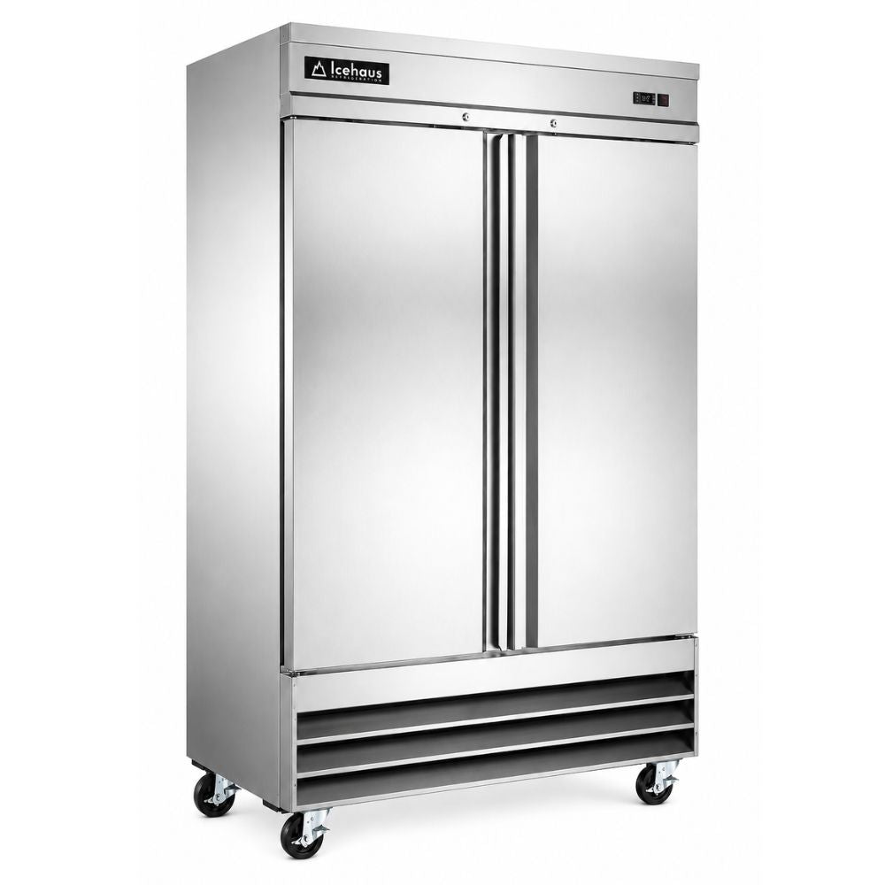 Congelador Icehaus CV-2PS-SS-01, congelador vertical, en acero inoxidable.