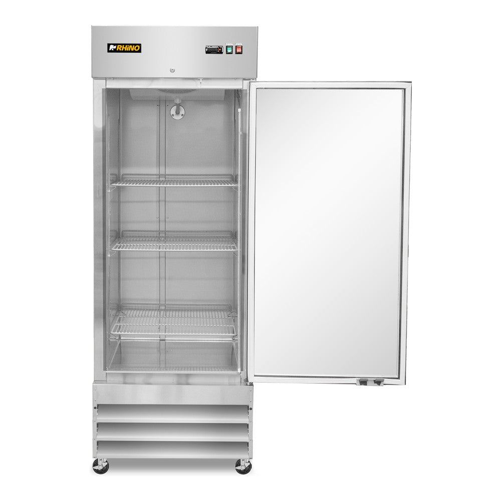 CONGELADOR RHINO CONVECRI-23 | Congelador Vertical | 1 Puerta Cristal | Capacidad 21 Pies Cúbicos | Acero Inoxidable | Restaurante Supermercado Carnicería