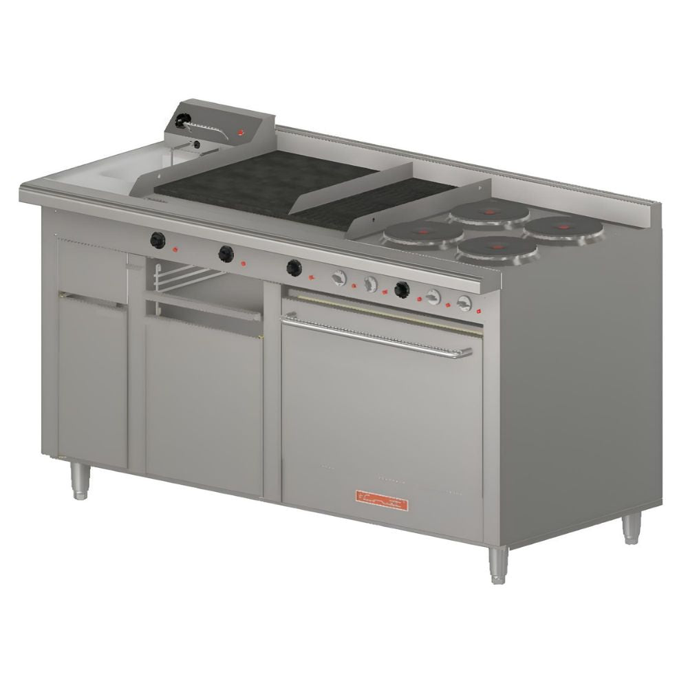 Coriat Multiple-e Masterpremium, estufa, en acero inoxidable.