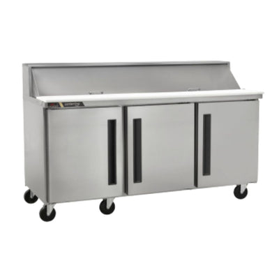 Centerline CLPT-7220-SD-LLL 72” Mesa Preparacion 3 Puertas Solidas Abertura Izquierda Izquierda 184.1 cm -  - Centerline - KitchenMax Store
