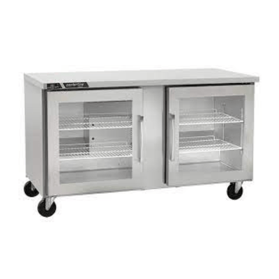 Centerline CLUC-60R-GD-LR 60" Refrigerador Bajo Barra Puerta Cristal Abertura Izquierda Derecha 153 cm frente -  - Centerline - KitchenMax Store