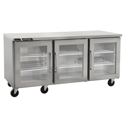 Centerline CLUC-72R-GD-RRR 72" Refrigerador Bajo Barra Puertas Cristal Abertura Izquierda Derecha Izquierda 183.3 cm frente -  - Centerline - KitchenMax Store