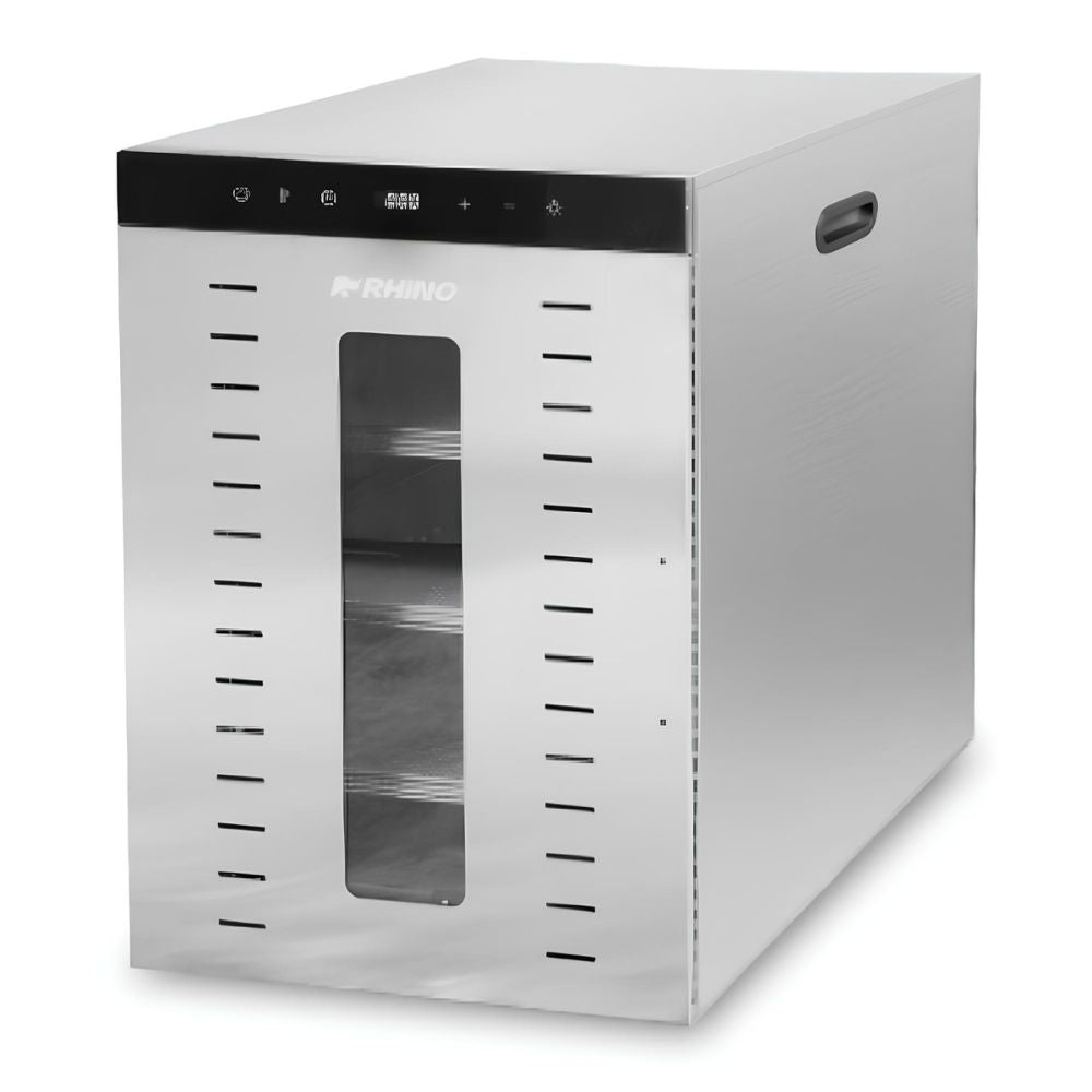 DESHIDRATADOR RHINO DESALI-16 | Deshidratador de Alimentos | 1500 W | Acero Inoxidable | Restaurante Cocina Industrial  Bistró Frutas Vegetales Conservar Alimentos Frutas Verduras Flores Hierbas Campamentos Industria Alimentaria