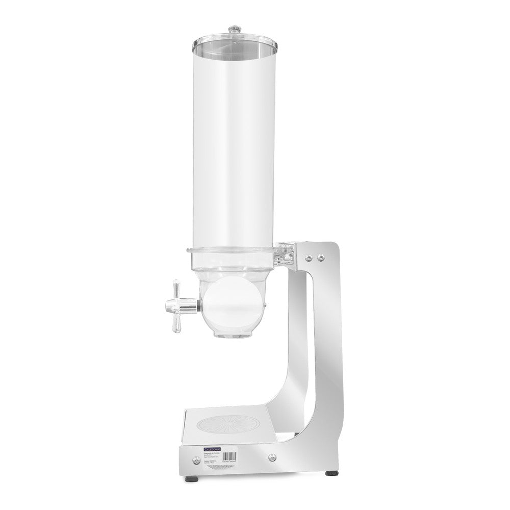 DISPENSADOR DE CEREALES RHINO DISCER-3.5 | Dispensador de Cereales | Capacidad 3.5 L | Acero Inoxidable y Policarbonato | Hotel Buffet Cafetería