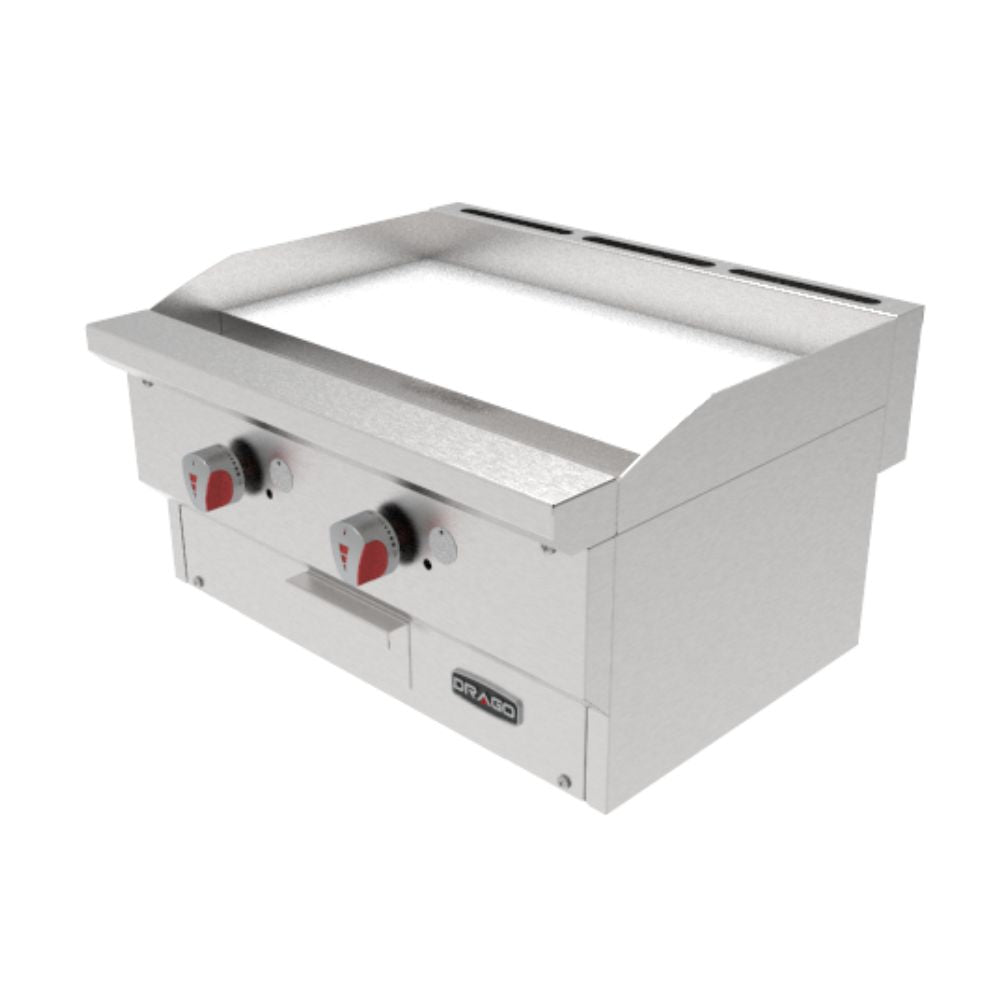 Drago PG-2 SLIM Plancha Frente 61 cm Gas 2 Controles Acero Inoxidable -  - Drago - KitchenMax Store