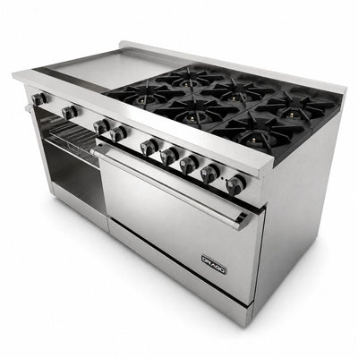 Estufa Drago CG-61PD GES-062-000, en acero inoxidable.