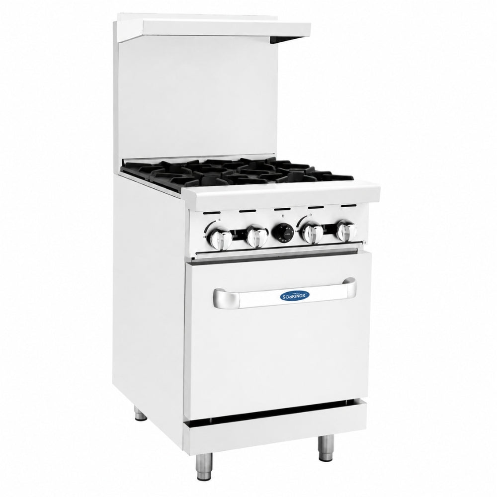 Estufa Sobrinox XFSO-24-J 17090901, estufa con horno, en acero inoxidable.