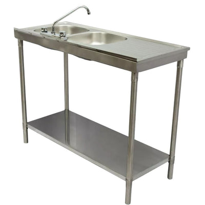 KITCHENMAX STORE MLM1490668608 Sink | Double Sink | Stainless Steel | Business Cleaning Station