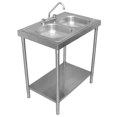 FREGADERO KITCHENMAX STORE MLM1530762613 | Fregadero Doble | Acero Inoxidable | Restaurante Cocina Negocio