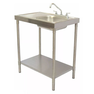 FREGADERO KITCHENMAX STORE MLM1928045933 | Fregadero | 1 Tarja | Con Maneral | Lado Derecho | Acero Inoxidable | Puesto Negocio Restaurante