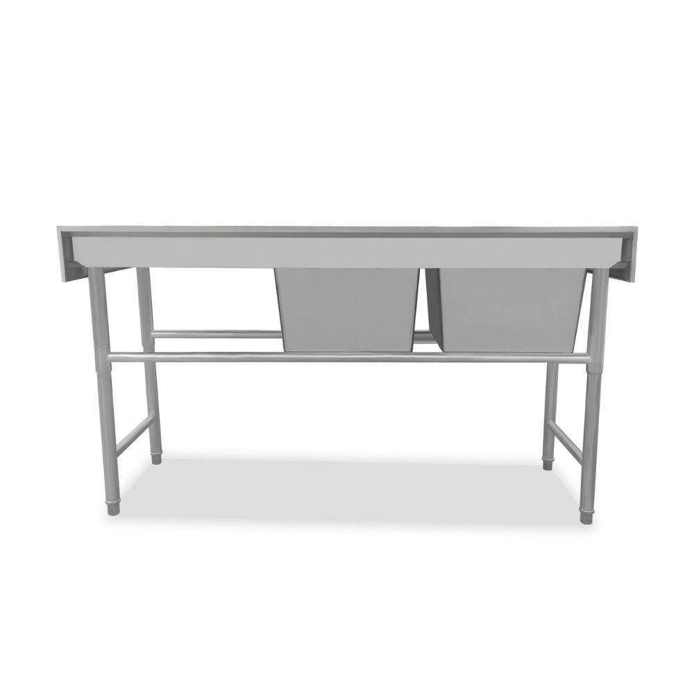FREGADERO RHINO FREGA-2T | Fregadero | 2 Tarja | Frente 160 cm | Cocina Bar Restaurante Restaurante Cocina Industrial Bar Hotel Comedor Industrial Negocio