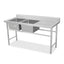 FREGADERO RHINO FREGA-2T | Fregadero | 2 Tarja | Frente 160 cm | Cocina Bar Restaurante Restaurante Cocina Industrial Bar Hotel Comedor Industrial Negocio