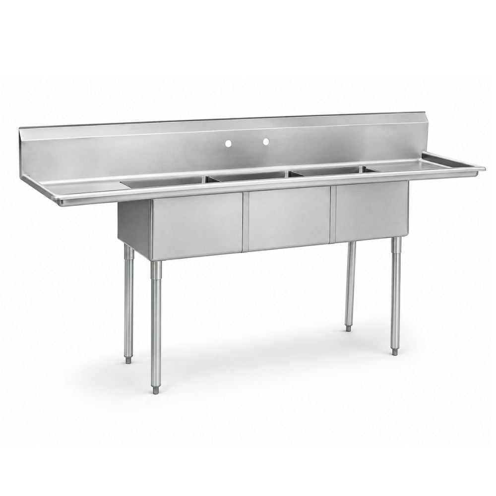 Fregadero King F3T-01, en acero inoxidable.