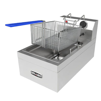 DRAGO FE-5 | Freidor | Alitas Restaurante Comedor Industrial | 1 Canastilla | Pollo Frito Nuggets Papas a la Francesa Bar Restaurante Puesto Comida Cocina Comedor Industrial Restaurante