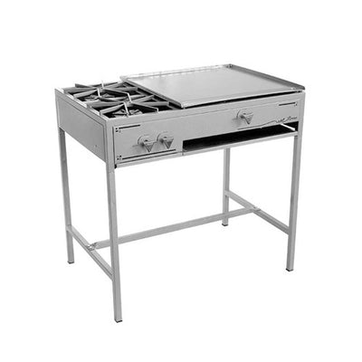 Ferro 16543002 Parrilla 2 Quemadores Plancha Gas LP 90 cm - Parrilla - Ferro - KitchenMax Store