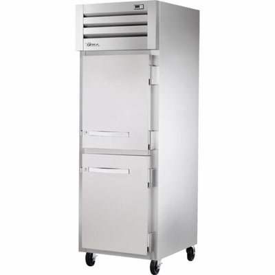 GABINETE CALIENTE TRUE STG1H-2HS | Gabinete con Calefacción Vertical | 2 Medias Puertas Solidas | Acero Inoxidable Aluminio | Conservar Alimentos Calientes Panaderia Pasteleria Restaurante Cocina Industrial Banquetes Pan Masa 