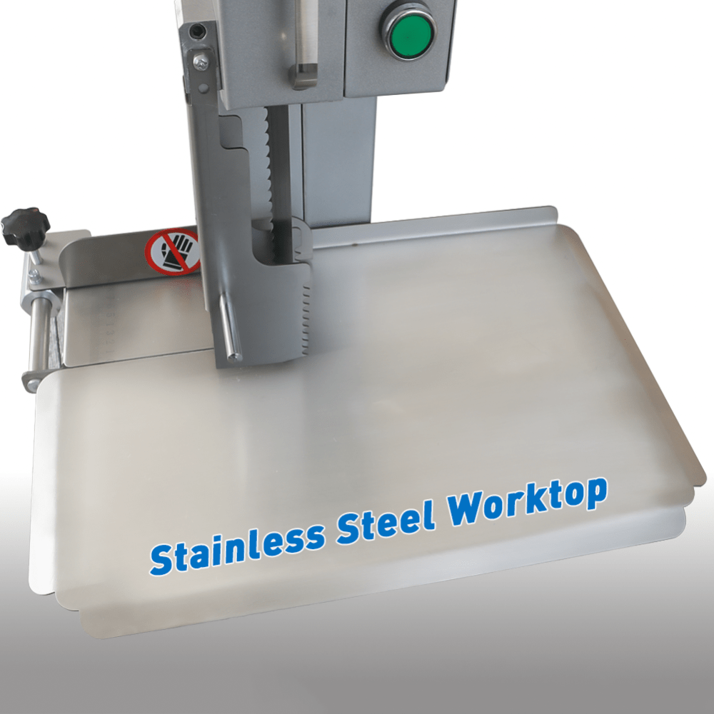 SIERRA KITCHENMAX STORE SIERRC | Sierra Carne y Hueso | 110V | Acero Inoxidable | Aluminio Fundido | Cocina Carnicería Supermercado Carne Congelada Res Puerco Pollo Pescado