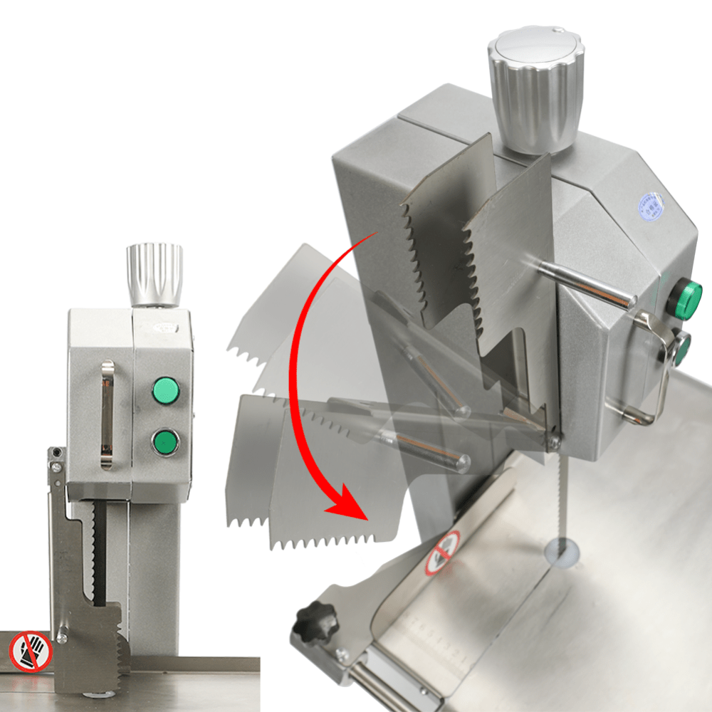 SIERRA KITCHENMAX STORE SIERRC | Sierra Carne y Hueso | 110V | Acero Inoxidable | Aluminio Fundido | Cocina Carnicería Supermercado Carne Congelada Res Puerco Pollo Pescado