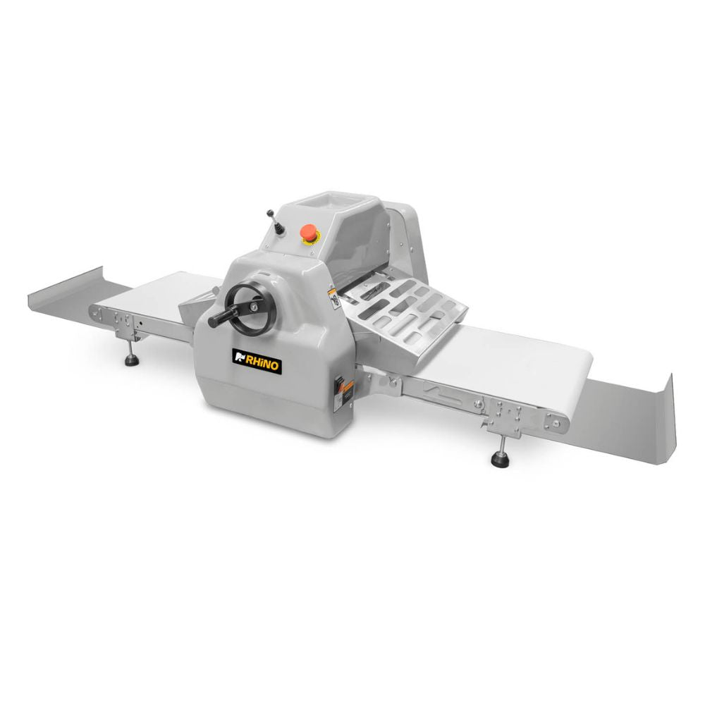 Laminadora Rhino LAMBA-169M, ancho de banda: 37 cm, en acero inoxidable.
