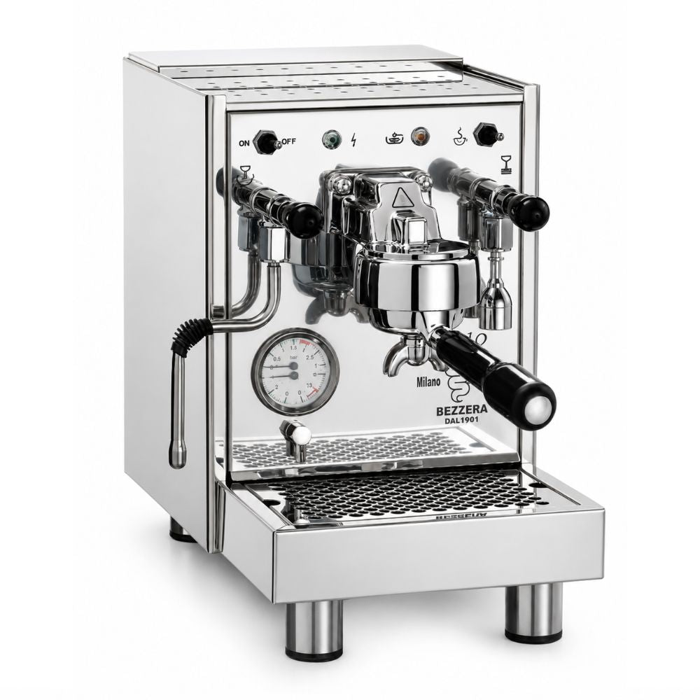 Maquina de Café Crt BZ10PM1GR 200-015-004, maquina de café italiana, en acero inoxidable.