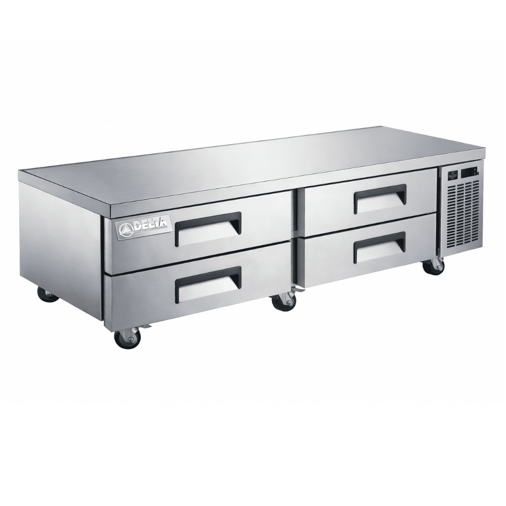 BASE REFRIGERADA DELTA D-BC-4C | Base Refrigerada  | 4 Cajones  | 14 Pies Cúbicos | Acero inoxidable | Cocina Restaurante Hotel