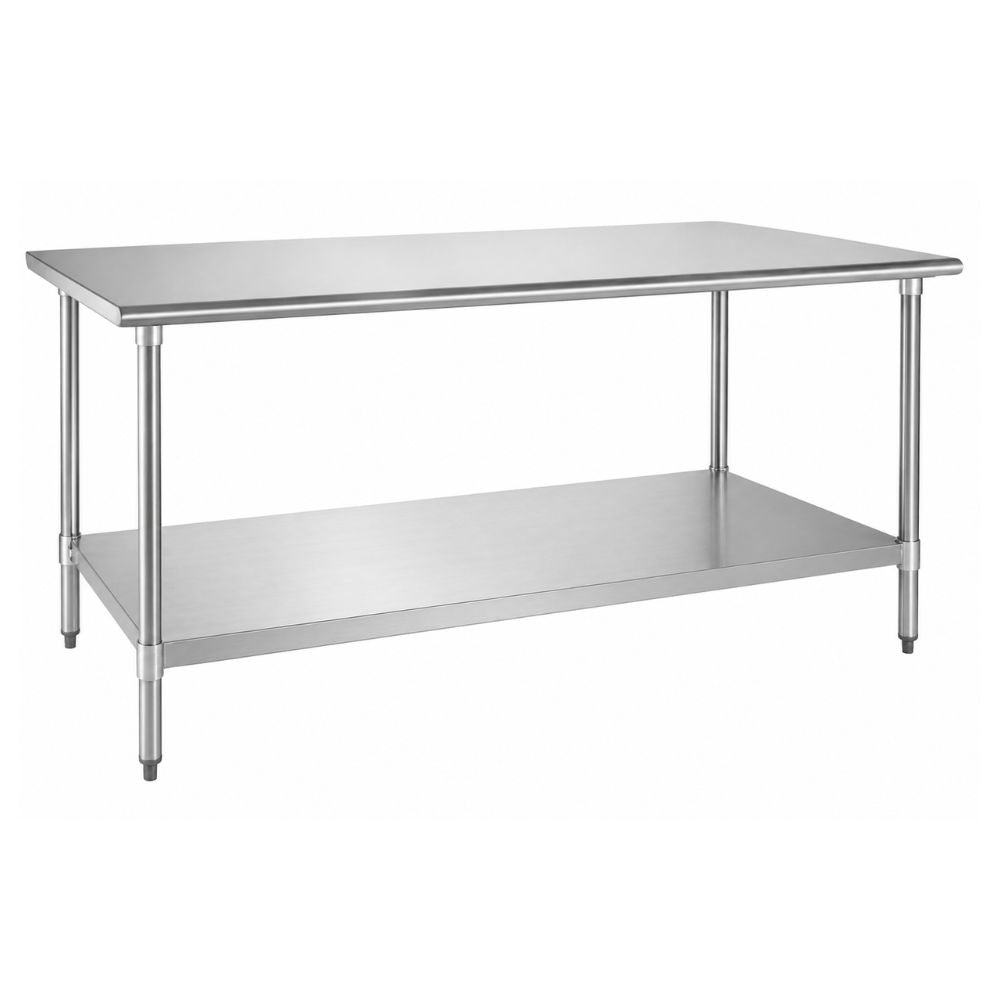 Mesa de Trabajo King MTI-200, mesa de trabajo en isla, en acero inoxidable.