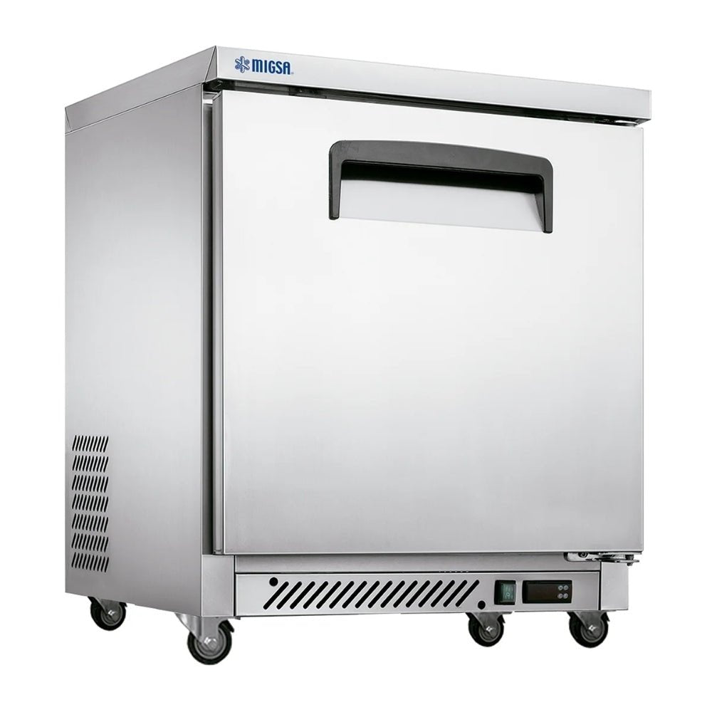 Mesa Fría Congelada Migsa UC-27F-1, en acero inoxidable.