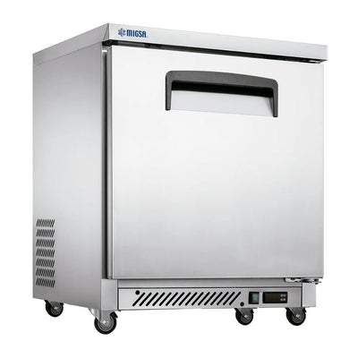 Mesa Fría Congelada Migsa UC-27F-1, en acero inoxidable.