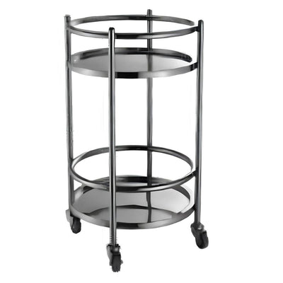 Migsa Qrc-2 Mesa Circular Apoyo 2 Niveles Restaurante Cafetería Hotel Transportar Alimentos.