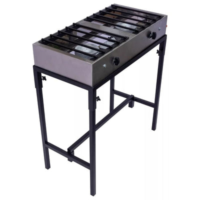 PARRILLA KITCHENMAX STORE MLM1591177520 | Parrilla u Ornilla Estufa | Frente 80 cm | 2 Quemadores | Fonda Cocina Industrial