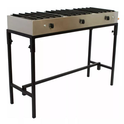 PARRILLA KITCHENMAX STORE MLM1602737412 | Parrilla 3 Quemadores | Frente 120 cm | Acero Inoxidable | Fonda Cocina Industrial Restaurante