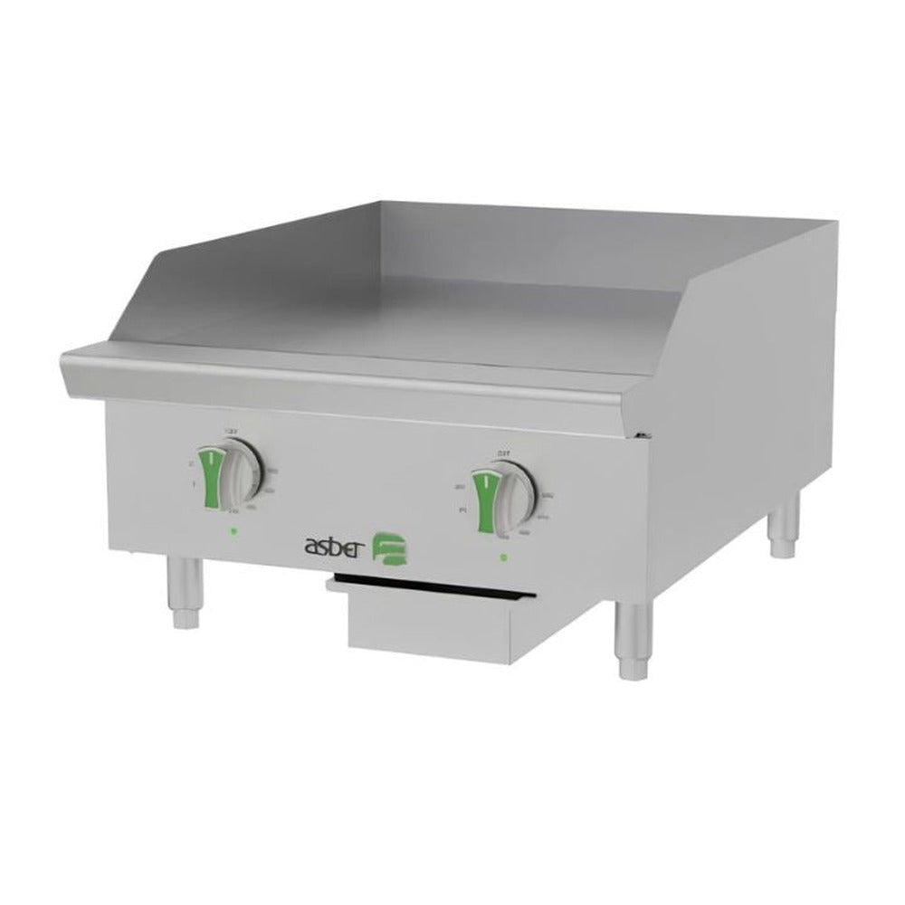 PLANCHA ASBER AETG E 24 EM | Plancha Eléctrica EMERALD LINE | 2 Resistencias | Restaurante Cafetería Carne Pollo Tacos Hamburguesas Hot Dog Tacos Barbacoa Tacos Dorados Tortas Panini Restaurante Comedor Cocina Industriales Negocio Fonda Taqueria Cenaduria 