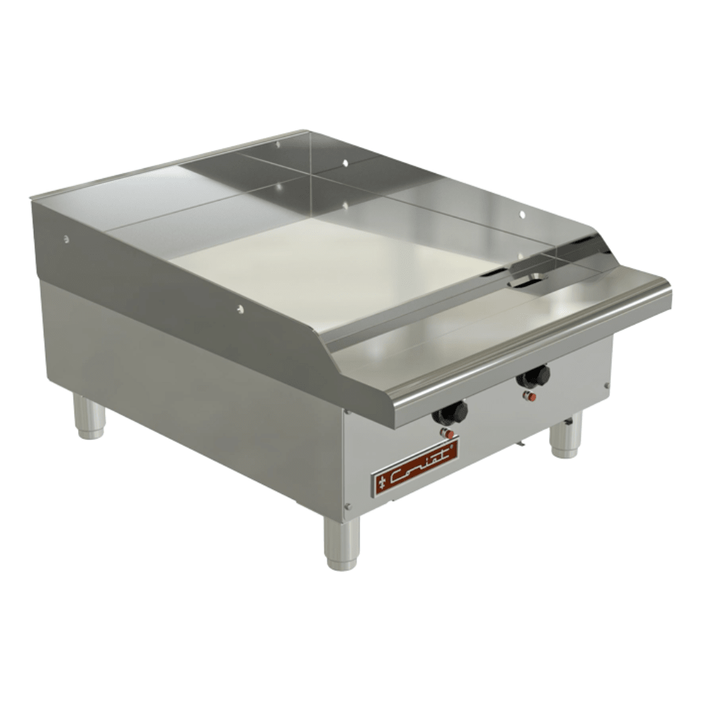 Plancha Coriat CV-2-E Master Premium, plancha frente 59 cm, en acero inoxidable.