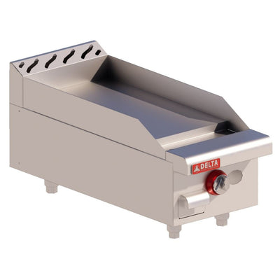 Plancha Delta 1-G, en acero inoxidable.