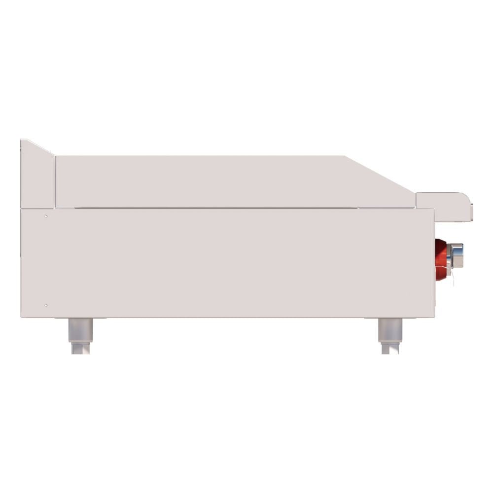 Plancha Delta 1-G, en acero inoxidable.