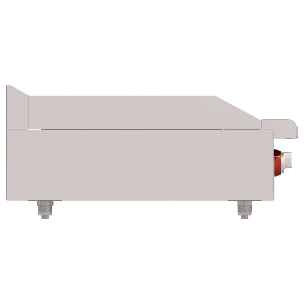 Plancha Delta 4-G, en acero inoxidable.