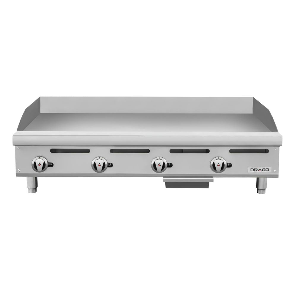  PG-4 | Plancha | Comedor Industial Restaurante Cafeteria | 122 CM | Gas | Acero Inoxidable y Lamina Aluminizada | Loncheria Bufete Comedor Industrial Desayunos Restaurante Cafetería Local Comercial Comisariato Hotel 