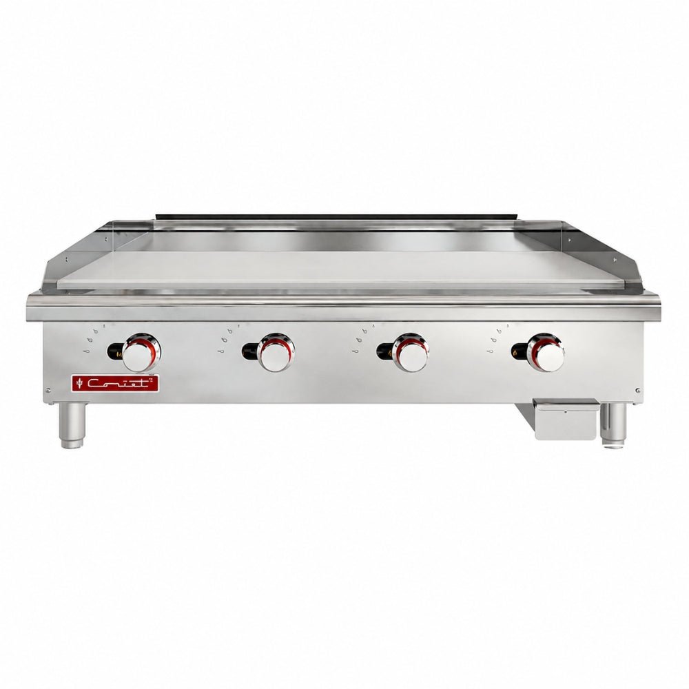 Plancha Coriat CV-4 Master, en acero inoxidable.