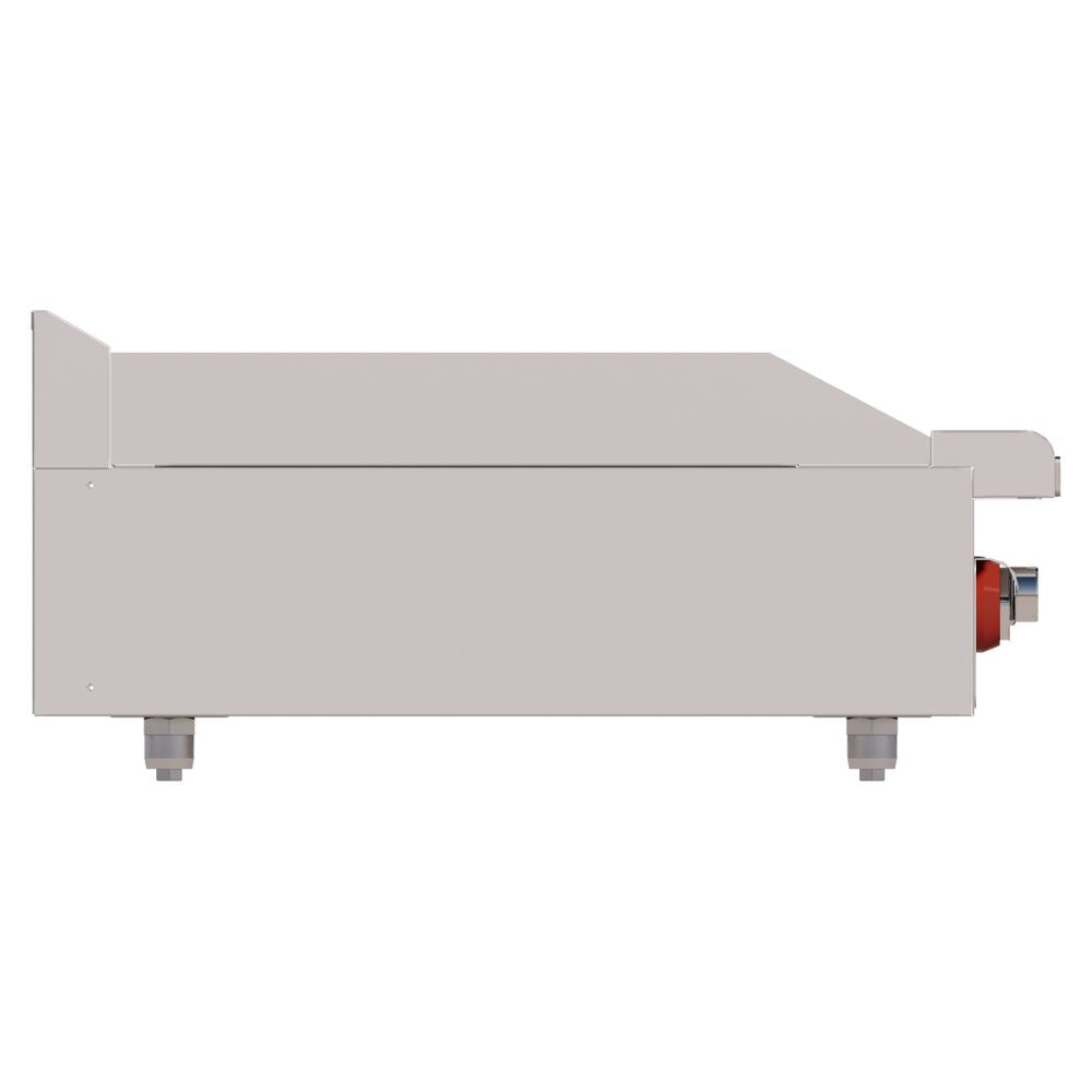 Plancha Delta 2-G, en acero inoxidable.