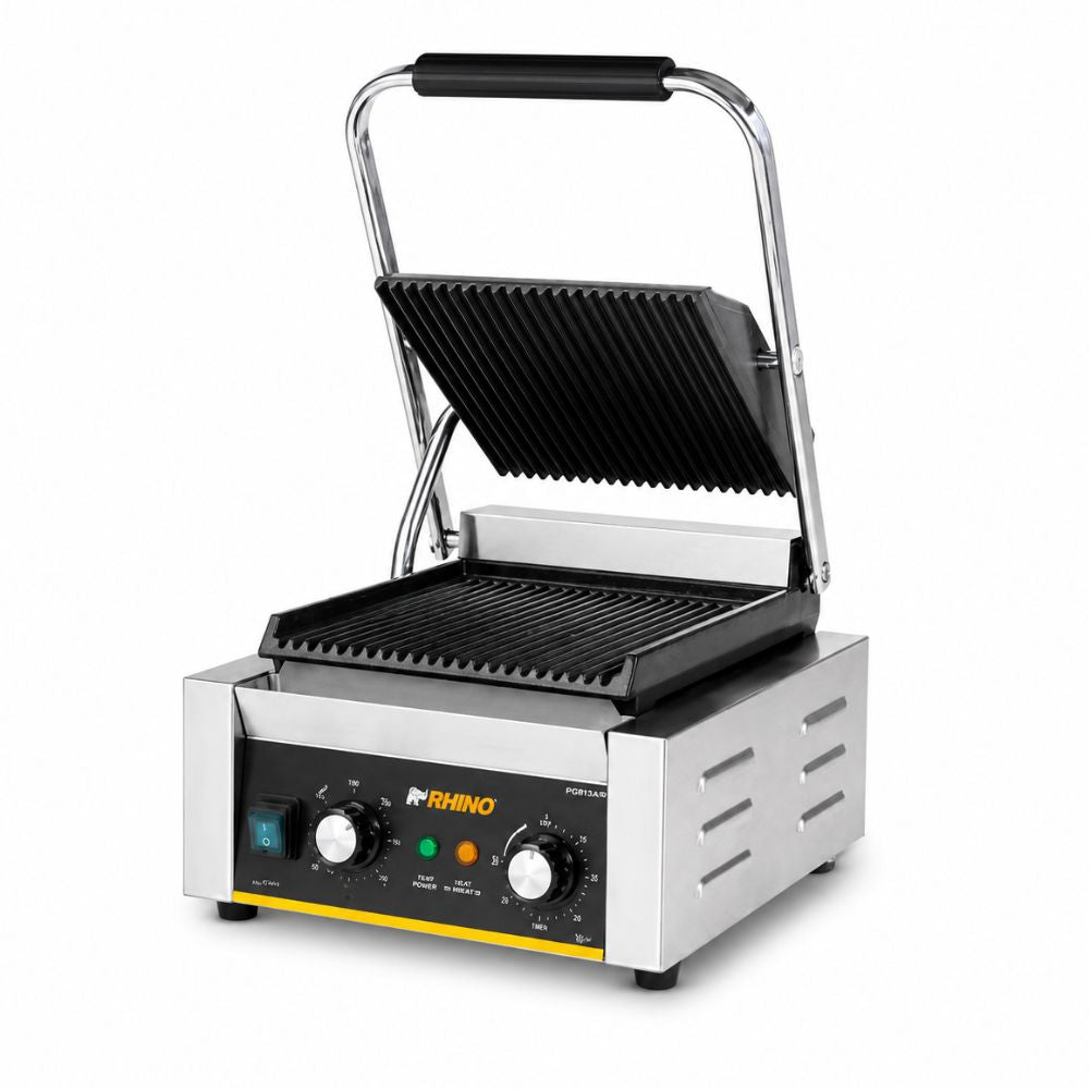 Plancha Rhino PLANPA-1800, plancha panini gril, en acero inoxidable.